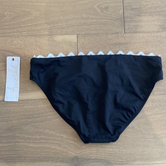 NWT Anne Cole BLACK RIC-RAC SOLIDS BIKINI BOTTOM - Picture 2 of 5